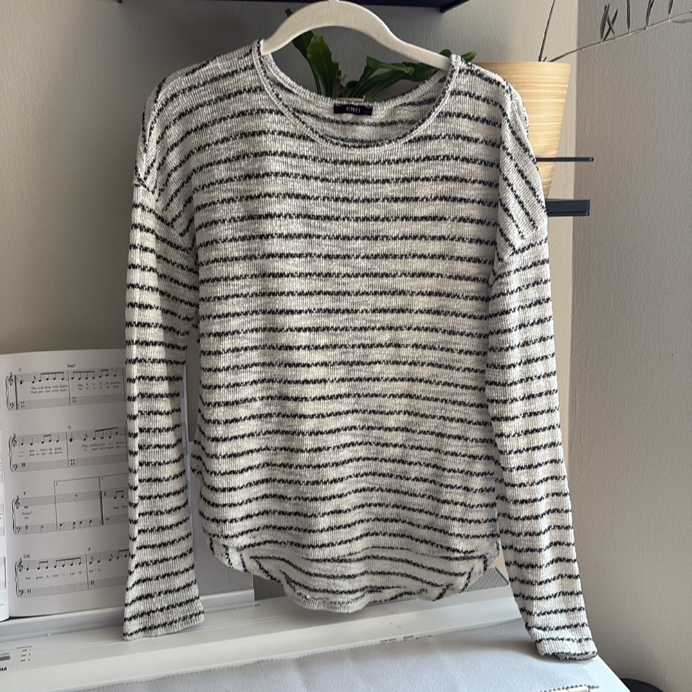 Lightweight striped sweater/cover-up